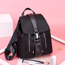 Load image into Gallery viewer, Women Backpack School Bags For Teenager Girls Nylon Zipper Lock Design Black Femme Mochila Female Backpack Fashion Sac A Dos